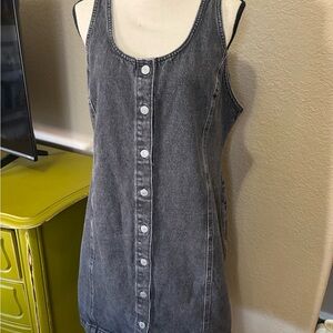 Levi Gray Wash Denim Button-Down Dress XL